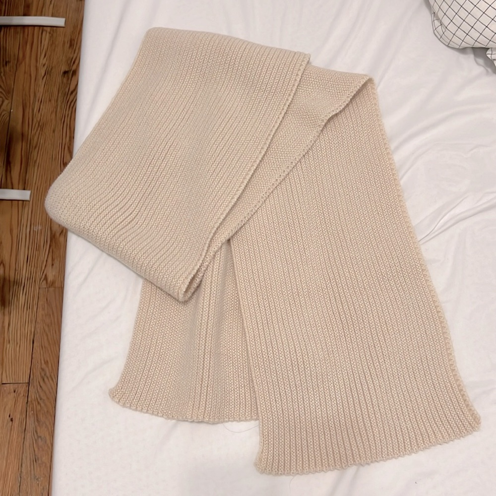 Knit Light Beige Scarf